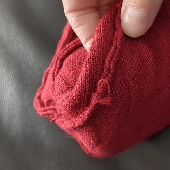 Coach Red Winter Logo Hat with Pom Pom - Picture 11 of 11